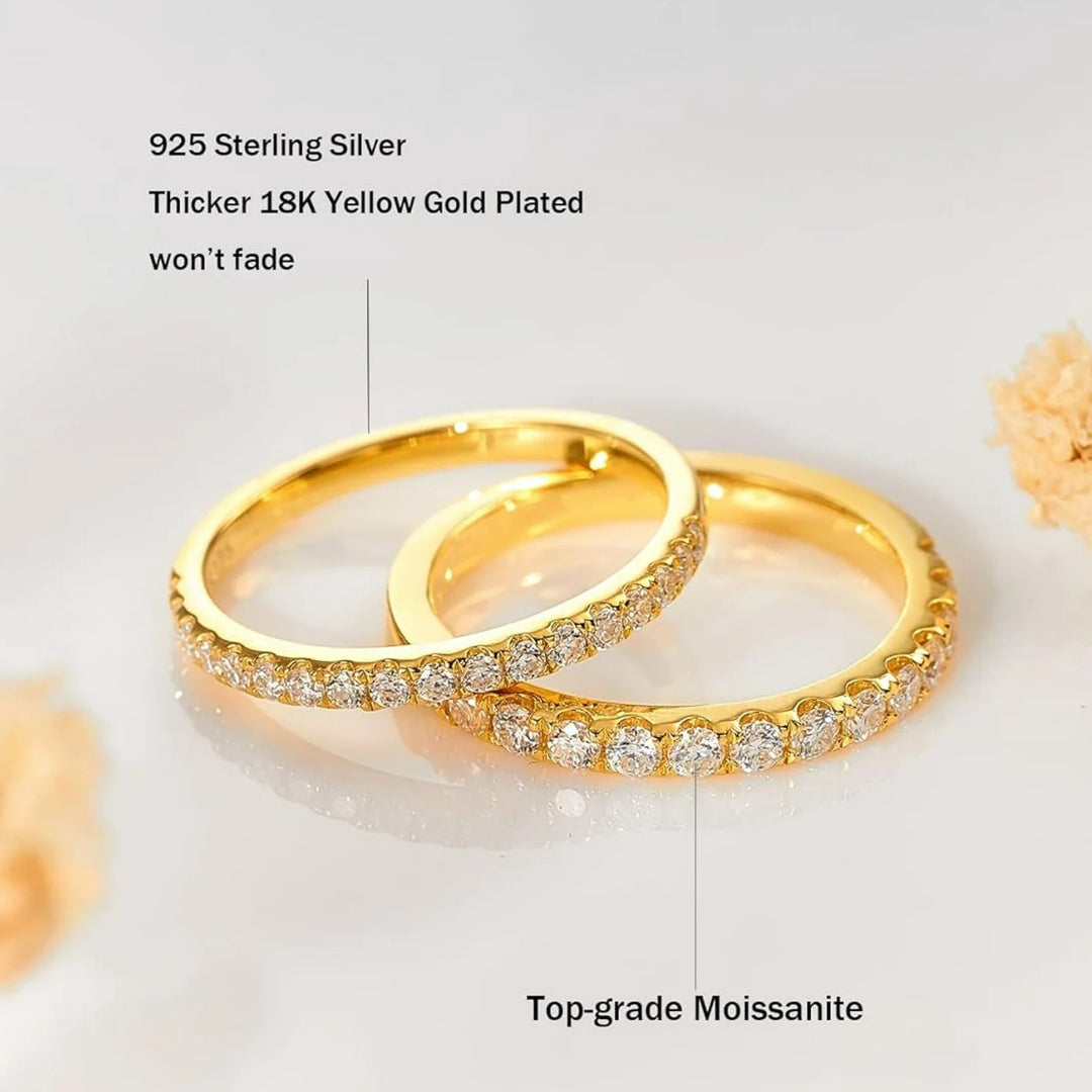 Moissanite Wedding Band | Gold 18K